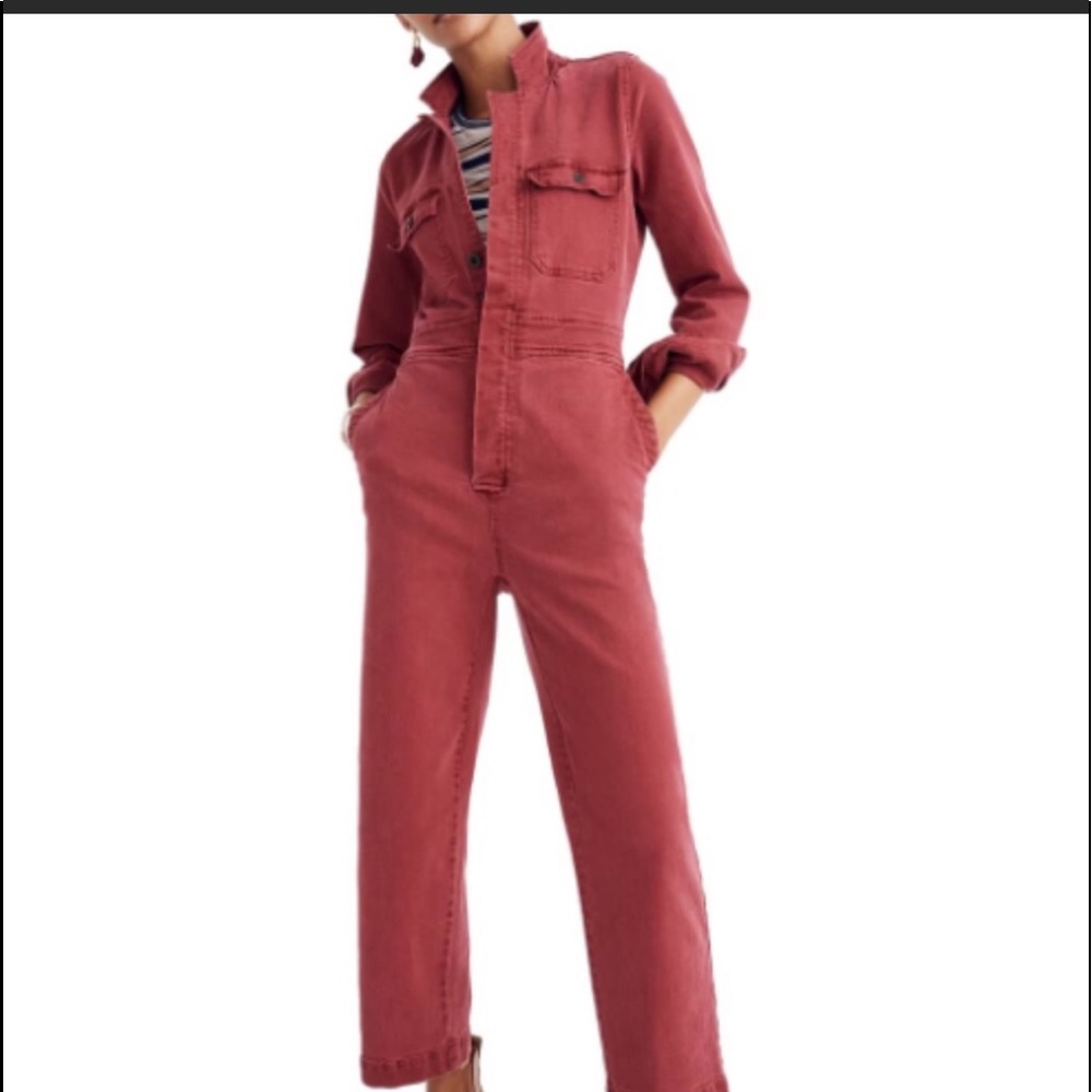 Madewell Garment Dyed Slim Coverall Jumpsuit SZ 2